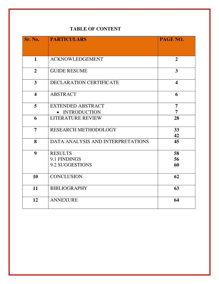 ANNAMALAI UNIVERSITY MBA PROJECT REPORT