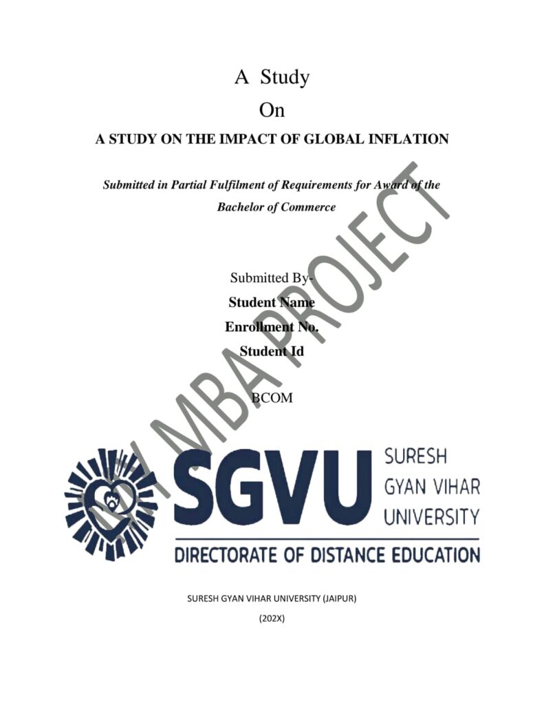 SGVU BCOM PROJECT